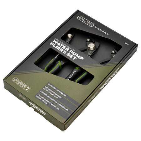 Draper Expert Quick Release Water Pump Pliers Set (3 Piece) : Model No. PL-EX/QRWPP-SET