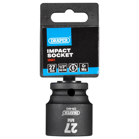 DRAPER Expert 27mm 1/2in. Square Drive Impact Socket: Model No.410MM