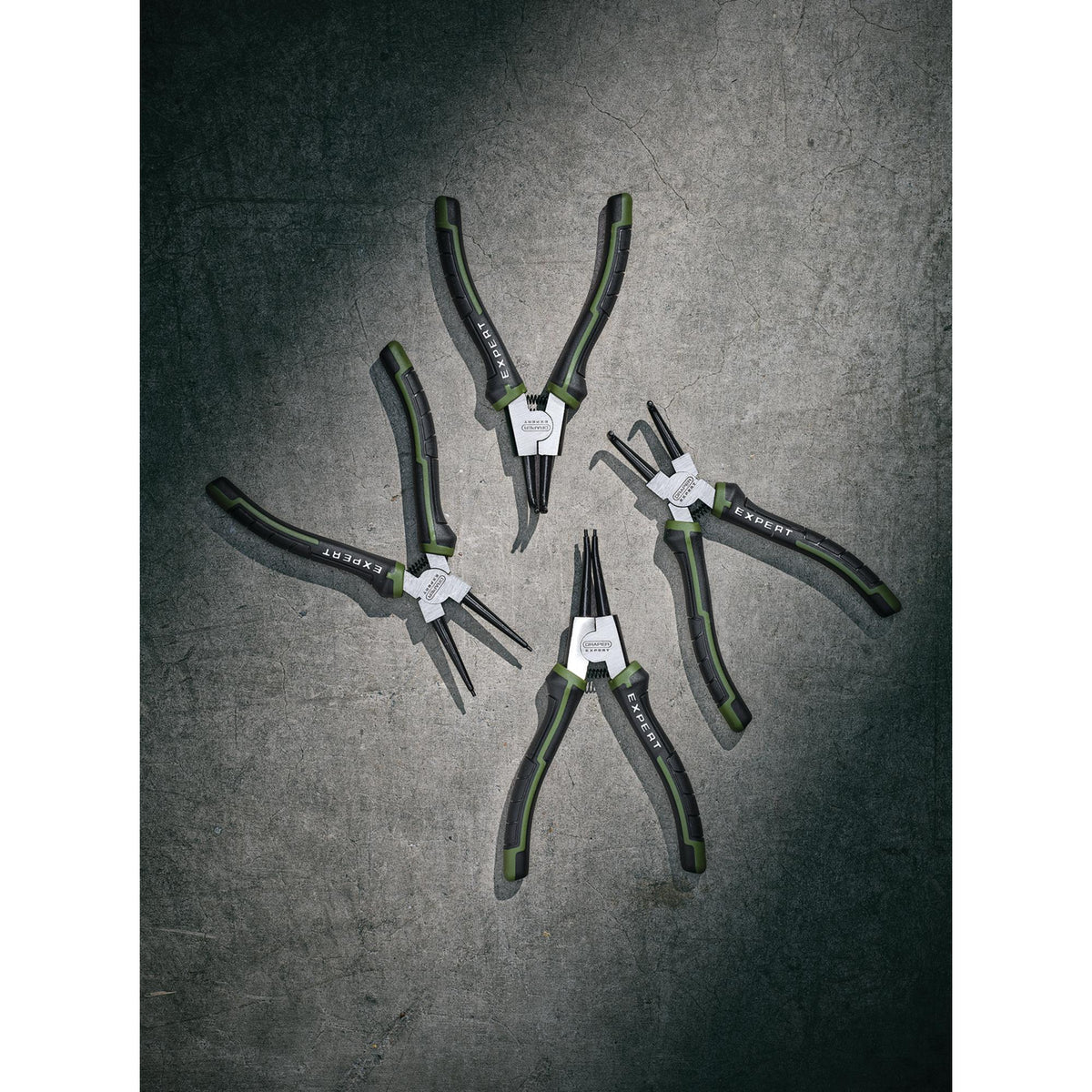 Draper Expert Circlip Pliers Set, 180mm (4 Piece) : Model No. PL-EX/CP-SET