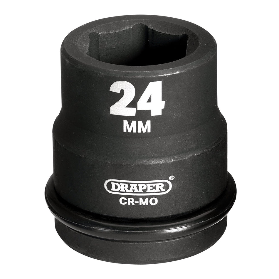 DRAPER Expert 24mm 3/4in. Square Drive Hi-Torq ; 6 Point Impact Socket: Model No.419-MM