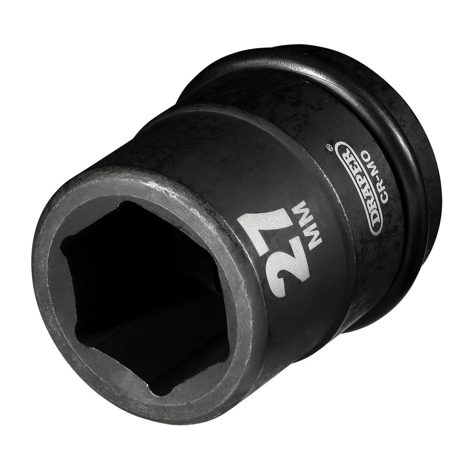 DRAPER Expert 27mm 3/4in. Square Drive Hi-Torq ; 6 Point Impact Socket: Model No.419-MM