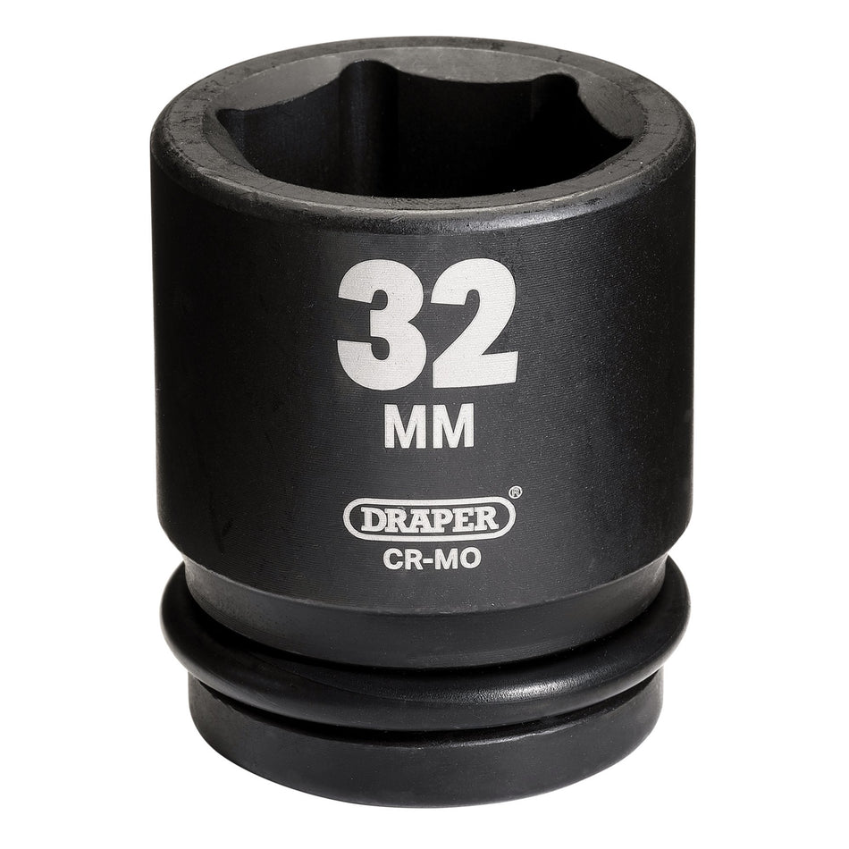 DRAPER Expert 32mm 3/4in. Square Drive Hi-Torq ; 6 Point Impact Socket: Model No.419-MM