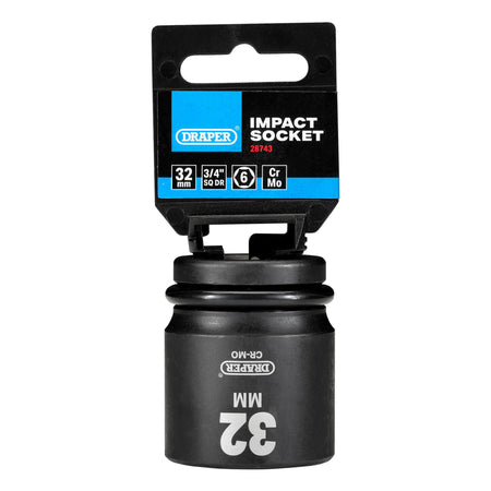 DRAPER Expert 32mm 3/4in. Square Drive Hi-Torq ; 6 Point Impact Socket: Model No.419-MM