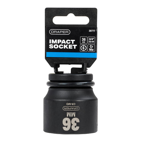 DRAPER Expert 36mm 3/4in. Square Drive Hi-Torq ; 6 Point Impact Socket: Model No.419-MM