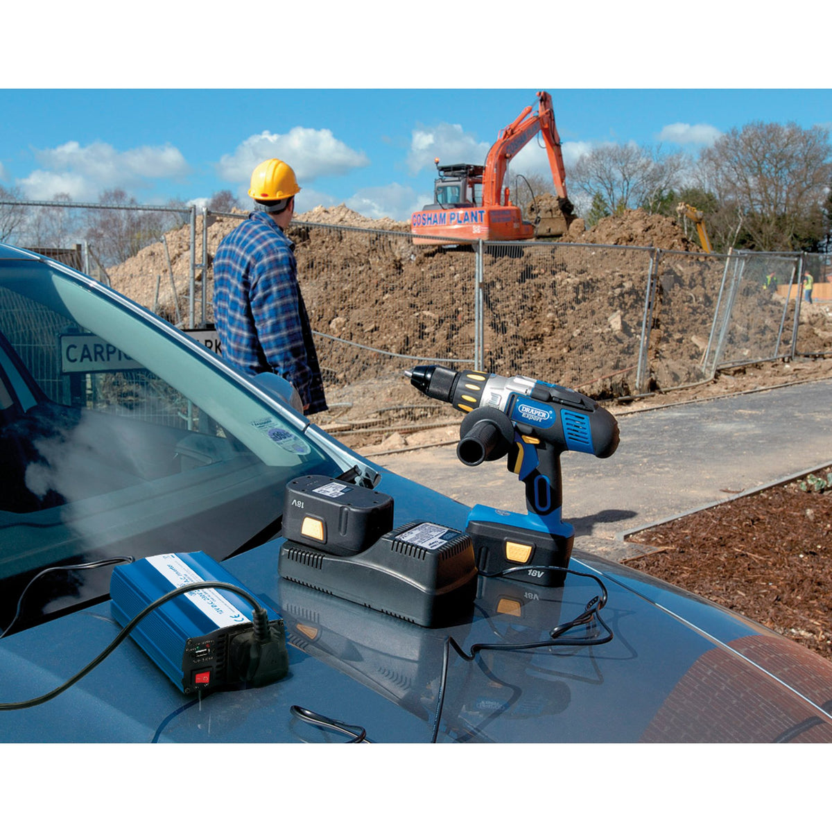 DRAPER 12V 200W DC-AC Inverter: Model No.IN200/USB