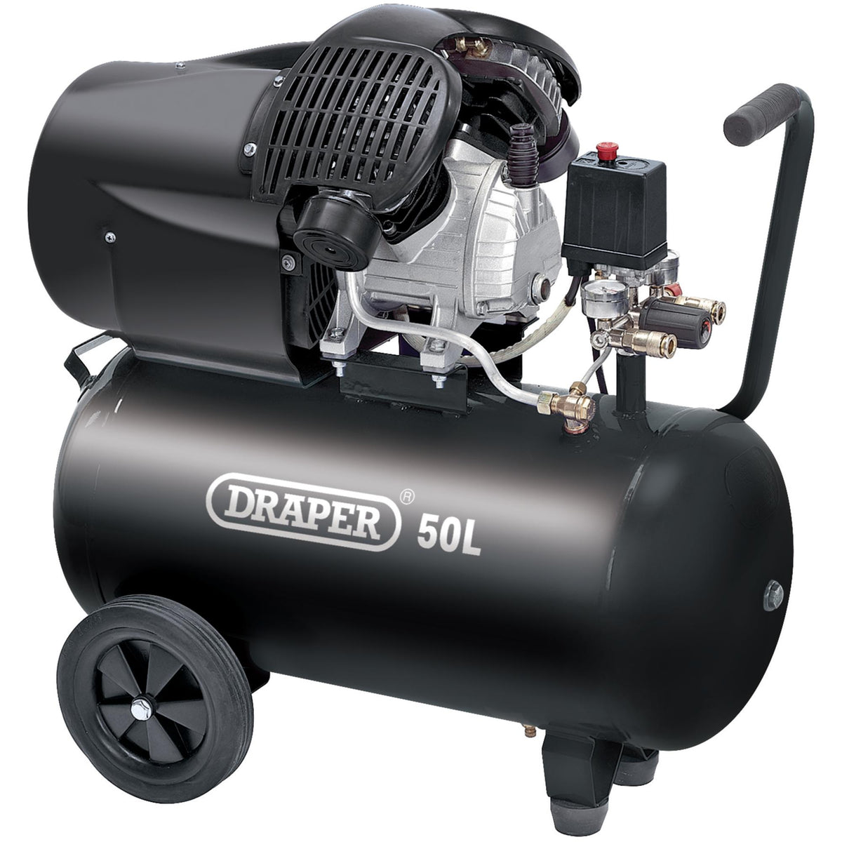 DRAPER 50L 230V 2.2kW (3hp) Air Compressor: Model No.DA50/412TV