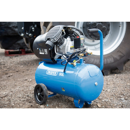 DRAPER 50L 230V 2.2kW (3hp) Air Compressor: Model No.DA50/412TV