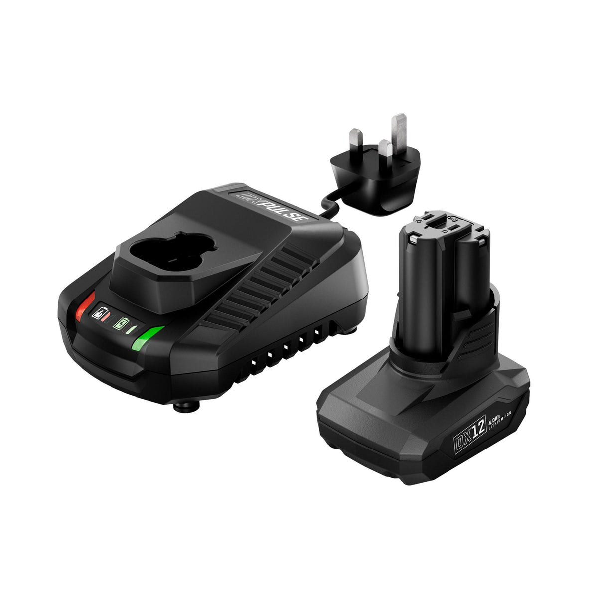 DXPULSE 12V Brushless Combi Drill Kit, 1 x 4.0Ah Battery, 1 x Fast Charger