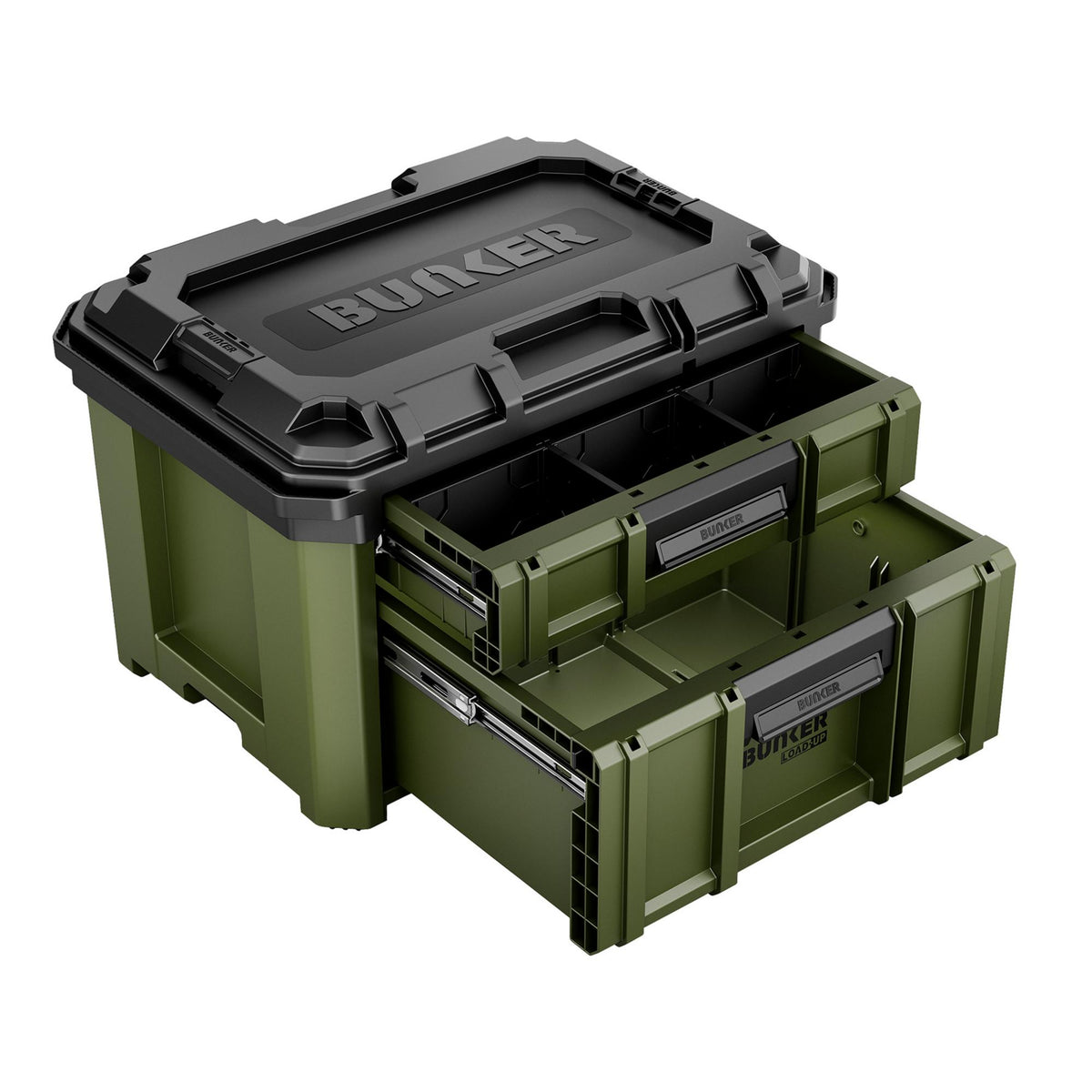 BUNKER Load-Up Stacking 2 Drawer Tool Box, 570mm