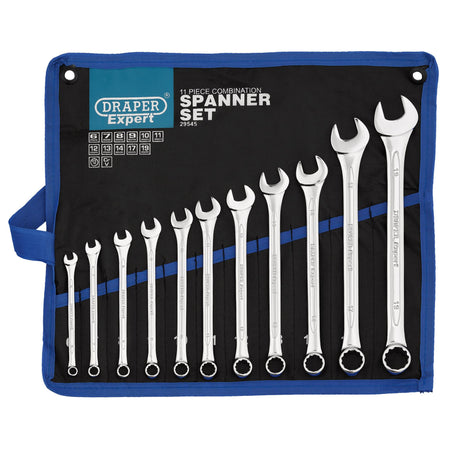 DRAPER 11 Piece Metric Combination Spanner Set: Model No.8220/11/MM