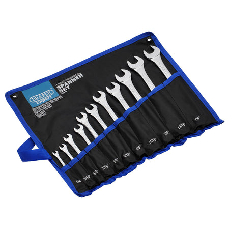 DRAPER 11 Piece Imperial Combination Spanner Set: Model No.8220/11/AF