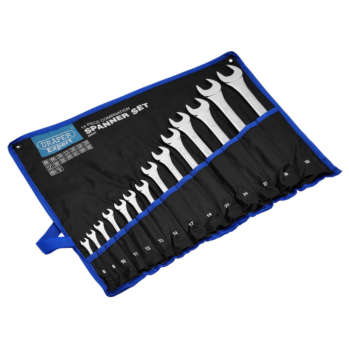 DRAPER 14 Piece Metric Combination Spanner Set: Model No.8220/14/MM