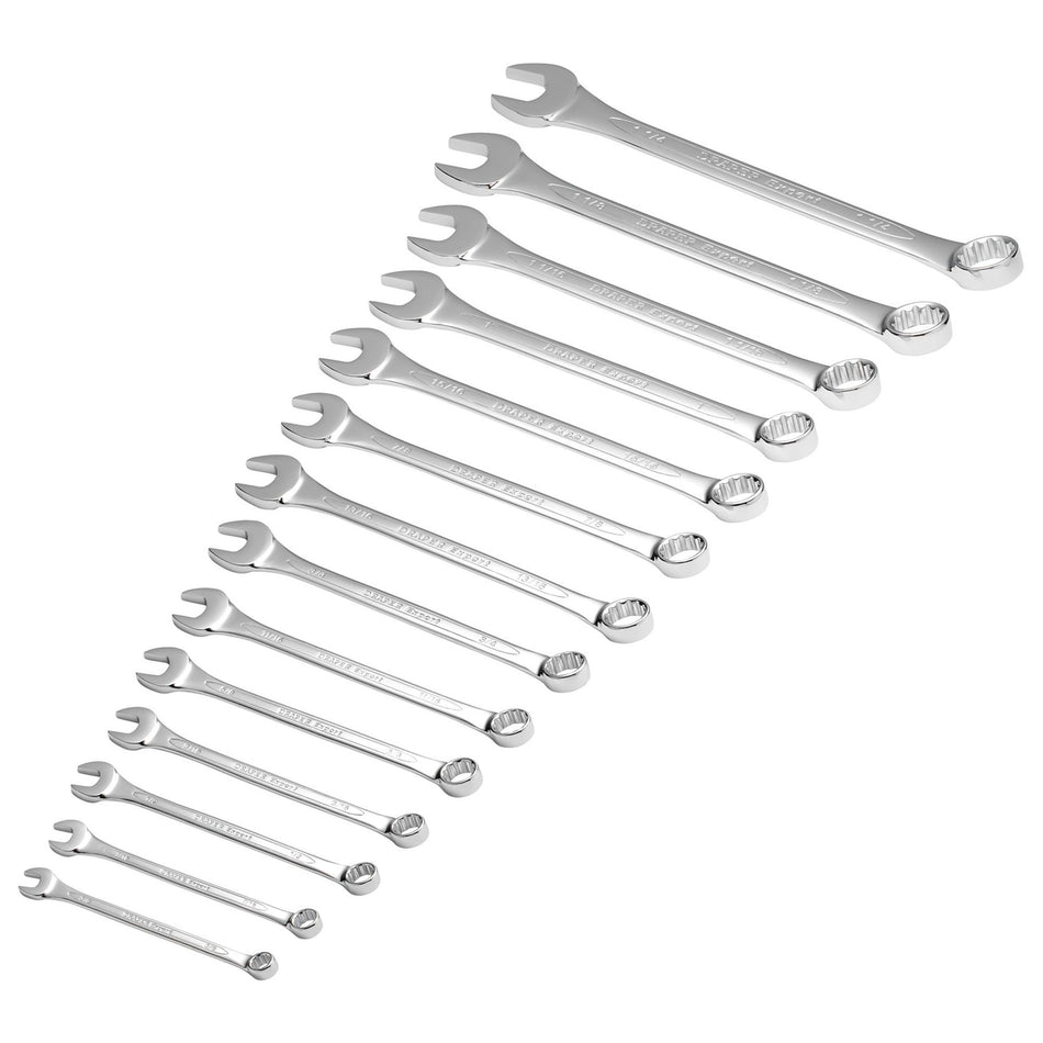 DRAPER 14 Piece Imperial Combination Spanner Set: Model No.8220/14/AF