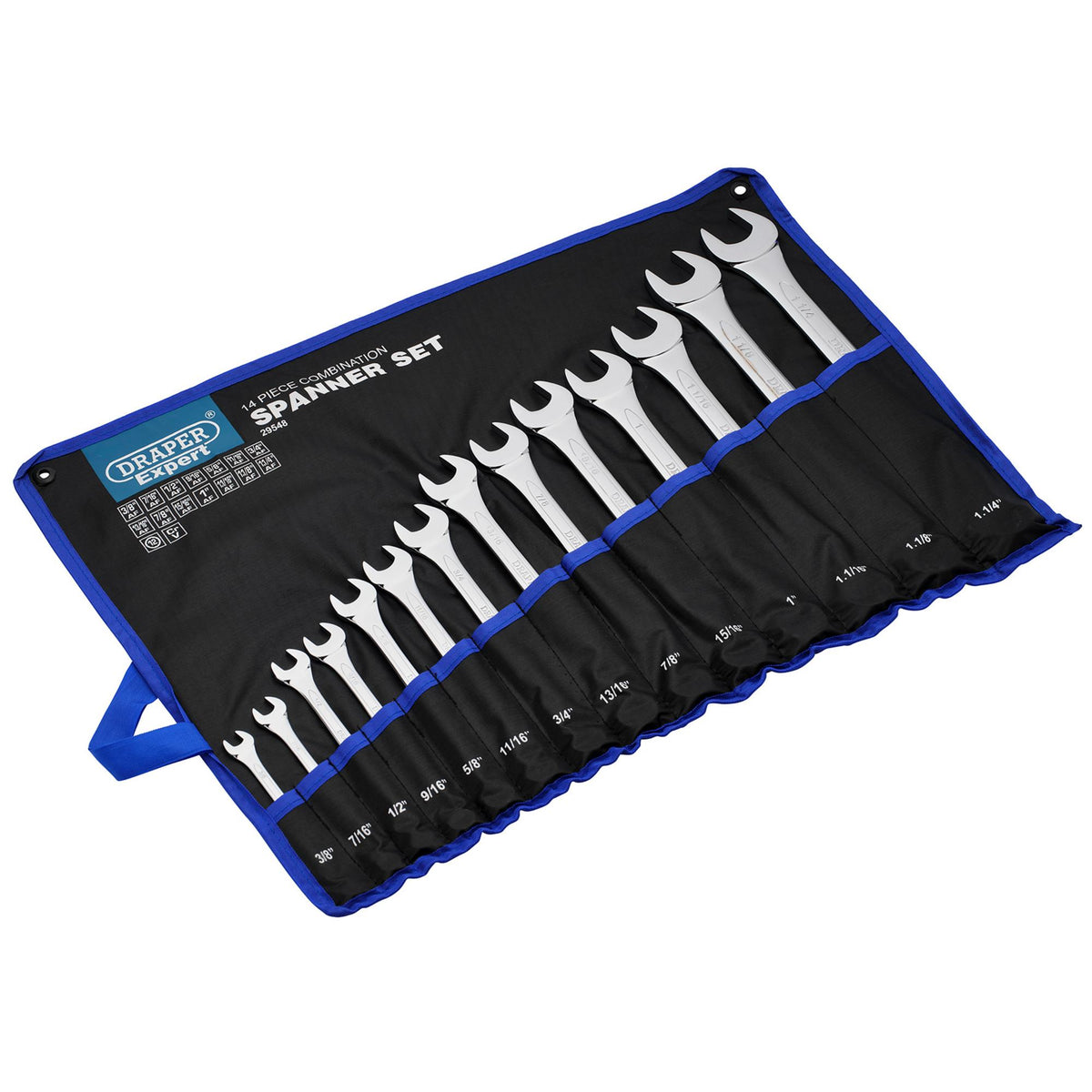 DRAPER 14 Piece Imperial Combination Spanner Set: Model No.8220/14/AF