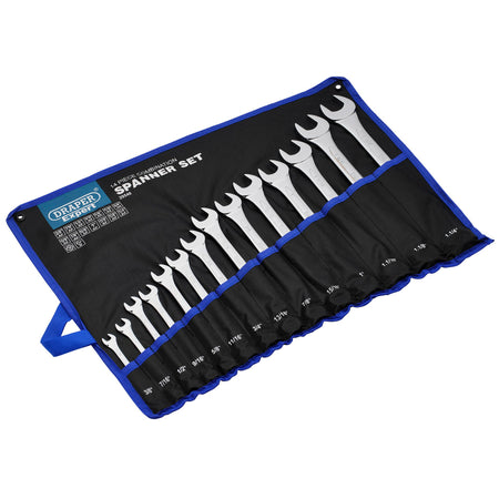 DRAPER 14 Piece Imperial Combination Spanner Set: Model No.8220/14/AF