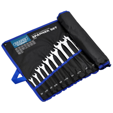 DRAPER 14 Piece Imperial Combination Spanner Set: Model No.8220/14/AF