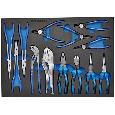 BUNKER Pliers Set in EVA Foam Inlay (13 Piece) : Model No. DELTACH-561007