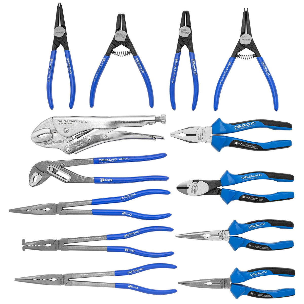 BUNKER Pliers Set in EVA Foam Inlay (13 Piece) : Model No. DELTACH-561007