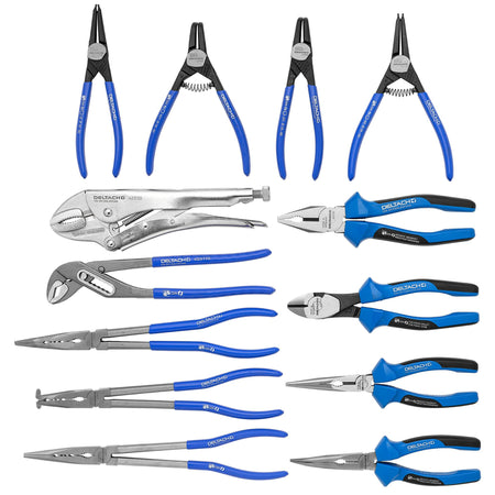 BUNKER Pliers Set in EVA Foam Inlay (13 Piece) : Model No. DELTACH-561007