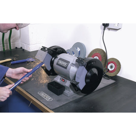 DRAPER 230V 200mm Heavy Duty Bench Grinder: Model No.GHD200