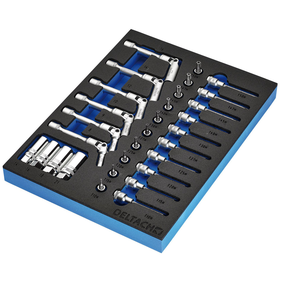 BUNKER Spark and Glow Plug Set in EVA Foam Inlay, 3/8" (20 Piece) : Model No. DELTACH-561021