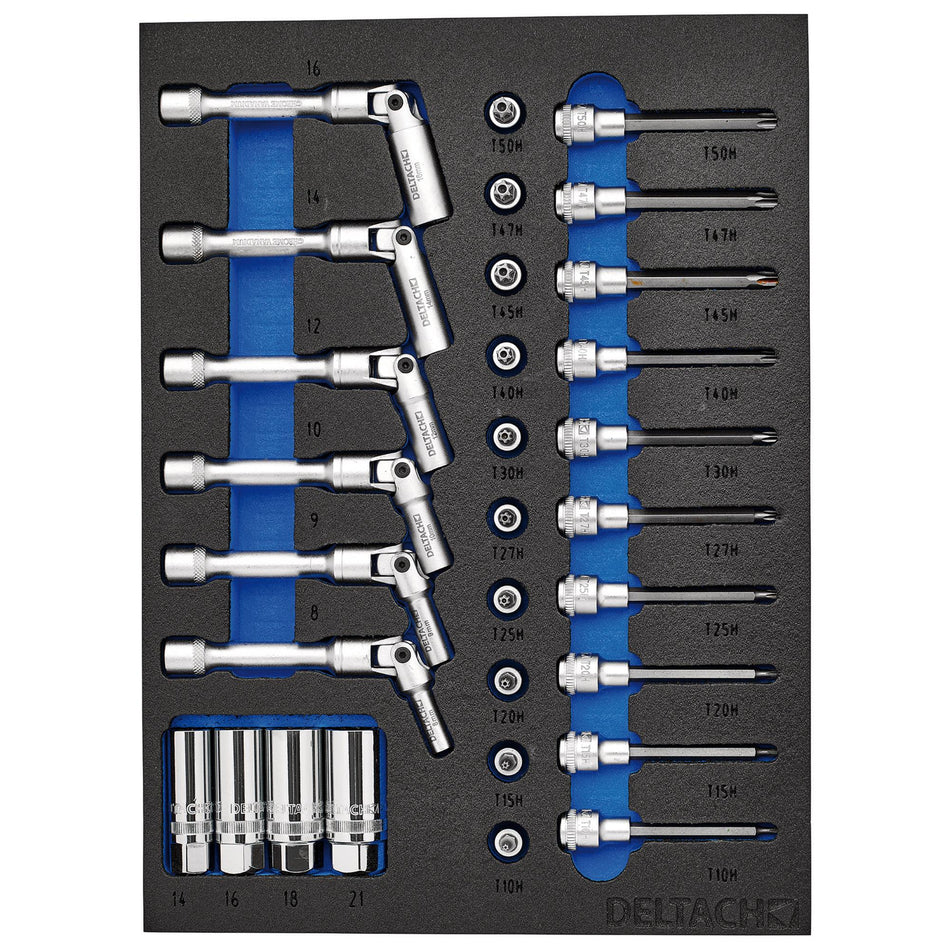 BUNKER Spark and Glow Plug Set in EVA Foam Inlay, 3/8" (20 Piece) : Model No. DELTACH-561021