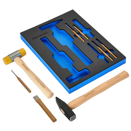 BUNKER Hammer and Pin Punch Set in EVA Foam Inlay (8 Piece) : Model No. DELTACH-561023