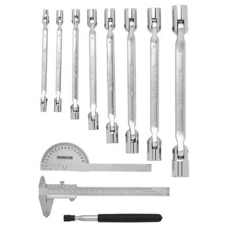 BUNKER Knee Wrench, Measuring and Pick-up Set in EVA Foam Inlay (10 Piece) : Model No. DELTACH-561024