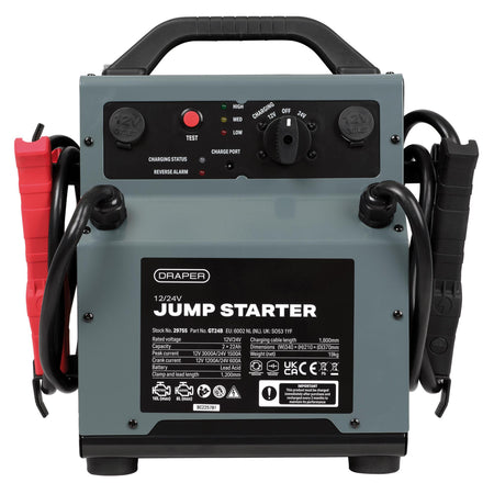 12/24V Jump Starter, 3000/1500 Peak Amps