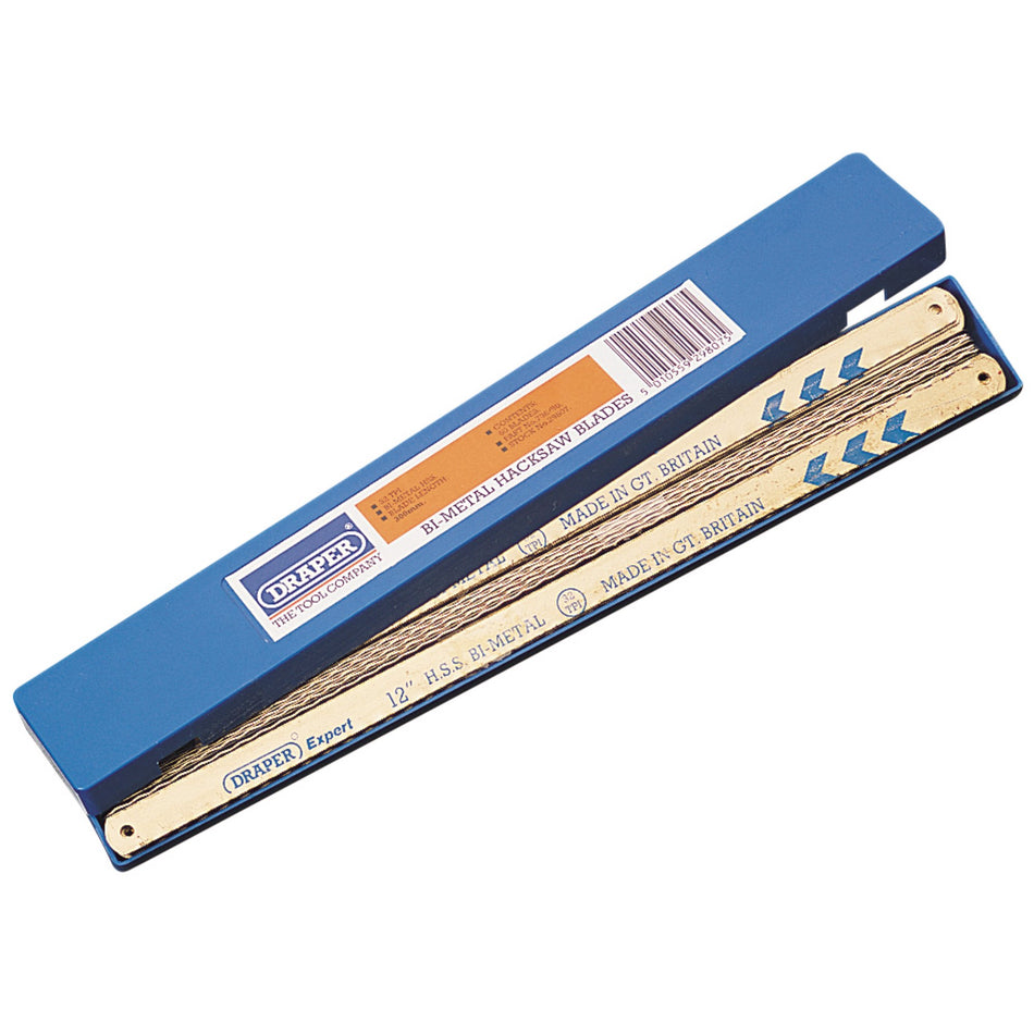 DRAPER Expert Box of 50 300mm 32 tpi Bi-Metal Hacksaw Blades: Model No.736/50