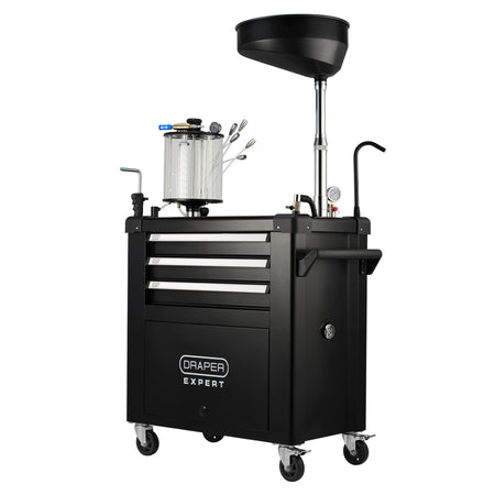 Draper Expert Mobile Oil Service Station & Chamber and Oil Drain Pan