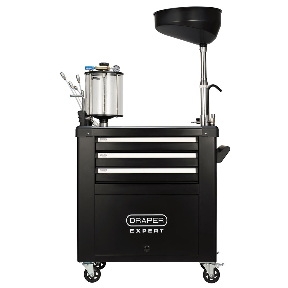 Draper Expert Mobile Oil Service Station & Chamber and Oil Drain Pan