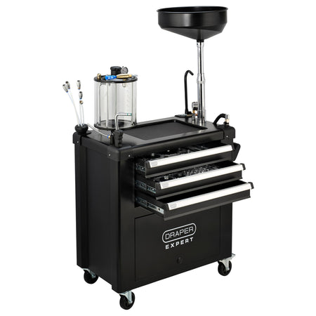 Draper Expert Mobile Oil Service Station & Chamber and Oil Drain Pan