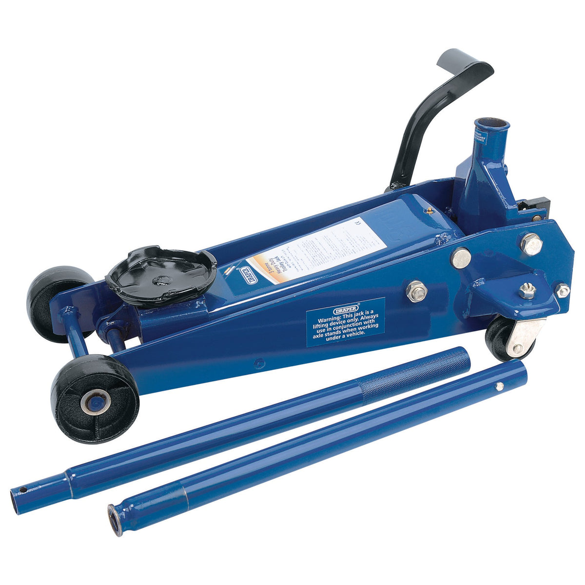 DRAPER 3 Tonne Heavy Duty Garage Trolley Jack with 'Quick Lift' Facility: Model No.TJ3HD/QL/B