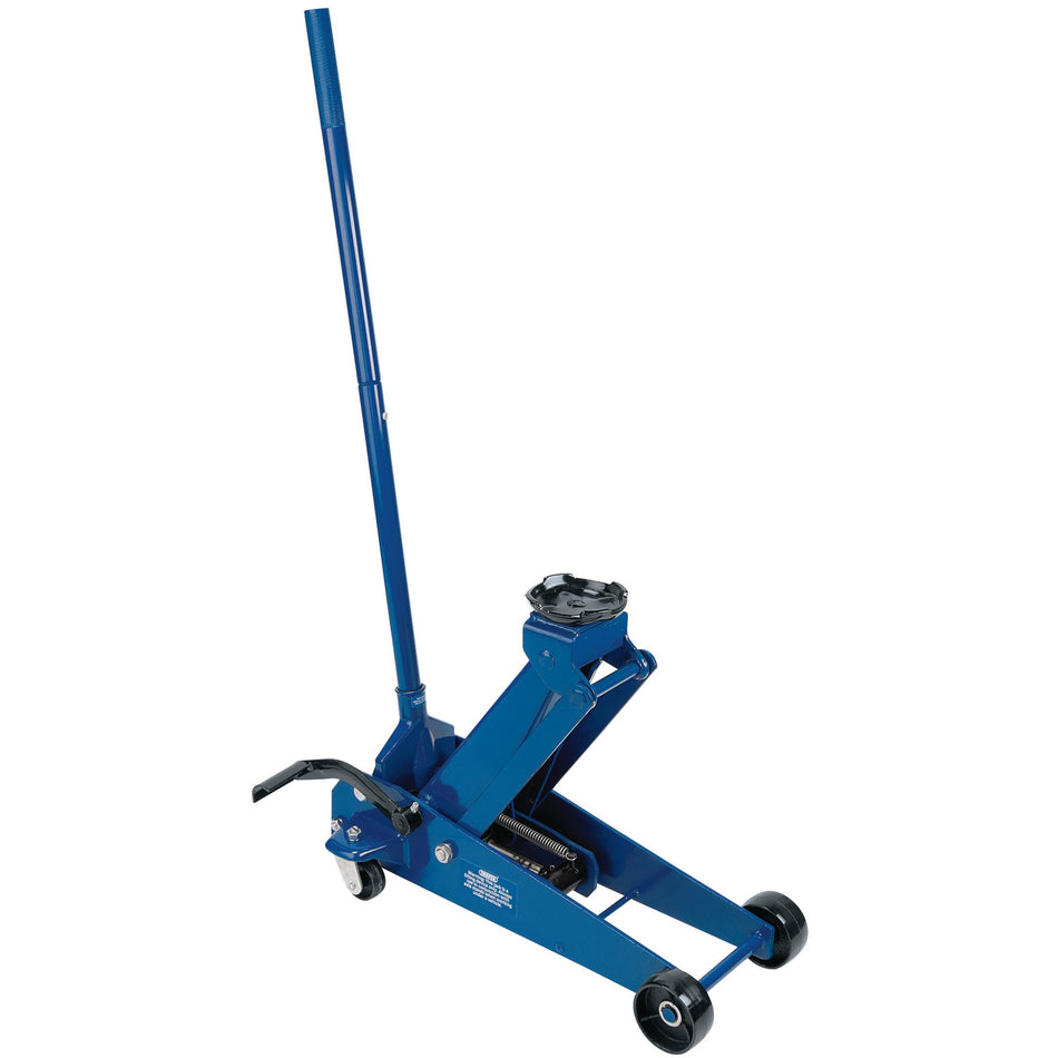 DRAPER 3 Tonne Heavy Duty Garage Trolley Jack with 'Quick Lift' Facility: Model No.TJ3HD/QL/B