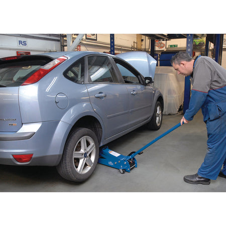 DRAPER 3 Tonne Heavy Duty Garage Trolley Jack with 'Quick Lift' Facility: Model No.TJ3HD/QL/B