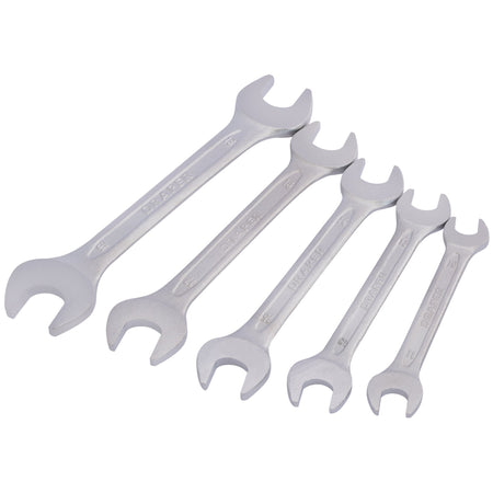 DRAPER 5 Piece Metric Open End Spanner Set: Model No.5049/5/MM