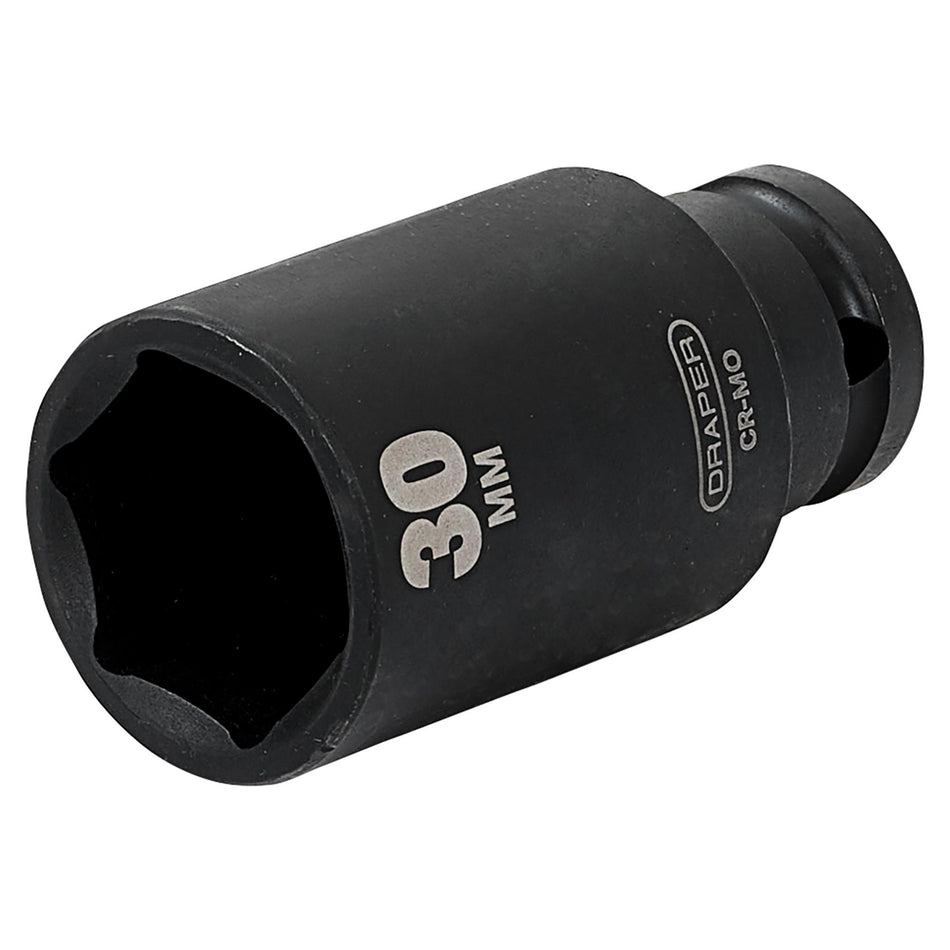 DRAPER Expert 30mm 1/2in. Square Drive Deep Impact Socket: Model No.410D-MM