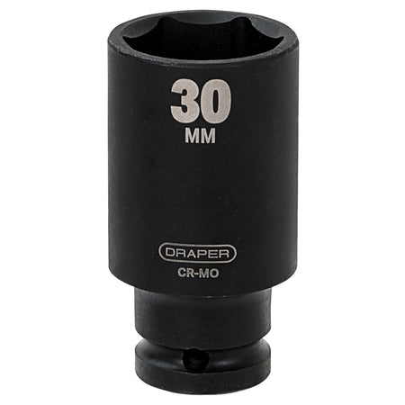 DRAPER Expert 30mm 1/2in. Square Drive Deep Impact Socket: Model No.410D-MM