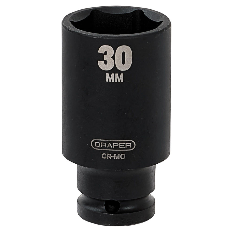DRAPER Expert 30mm 1/2in. Square Drive Deep Impact Socket: Model No.410D-MM
