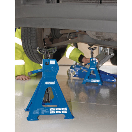 DRAPER 2 Tonne Ratcheting Axle Stands (Pair): Model No.AS2000RA