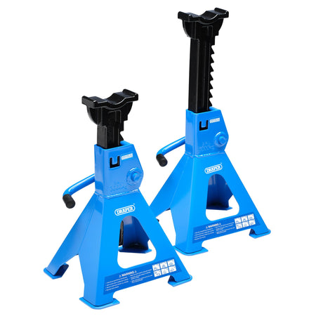 DRAPER 3 tonne Ratcheting Axle Stands (Pair): Model No.AS3000R