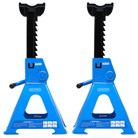 DRAPER 3 tonne Ratcheting Axle Stands (Pair): Model No.AS3000R