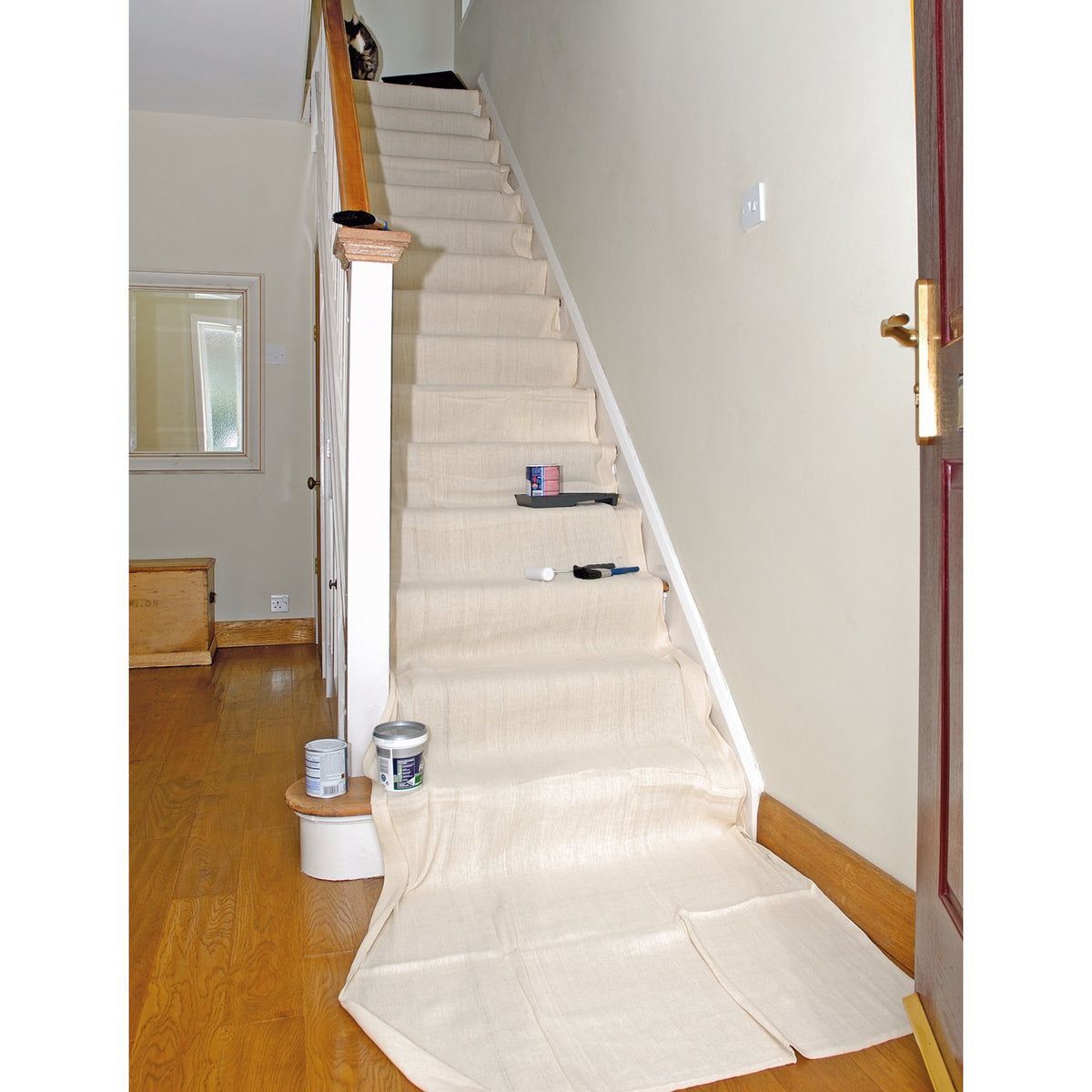 DRAPER 7.2 x 1M Cotton Dust Sheet for Stairways: Model No.DSS/A