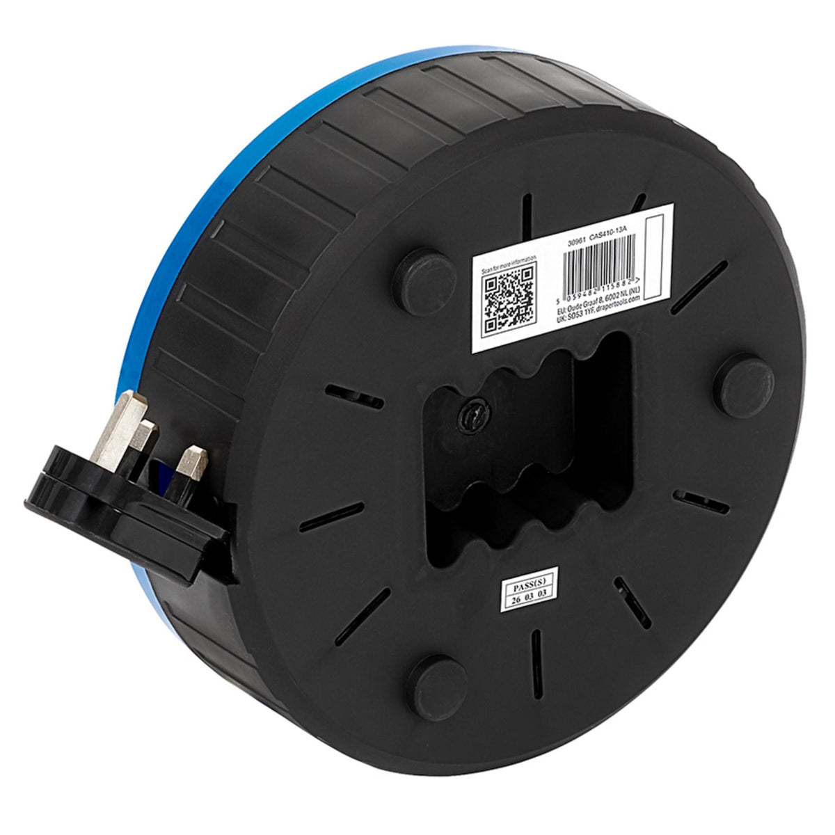 230V 13A 4 Socket Cassette Reel, 10m