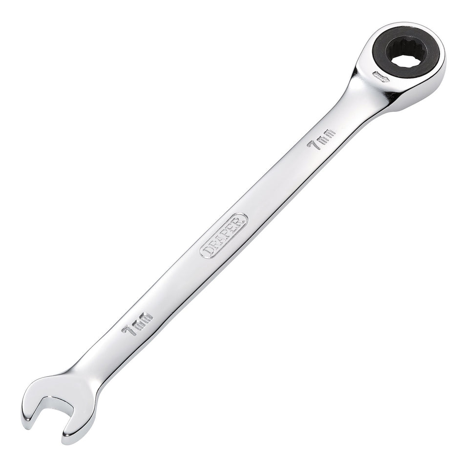DRAPER Hi-Torq ; 7mm Metric Ratcheting Combination Spanner: Model No.8230MM