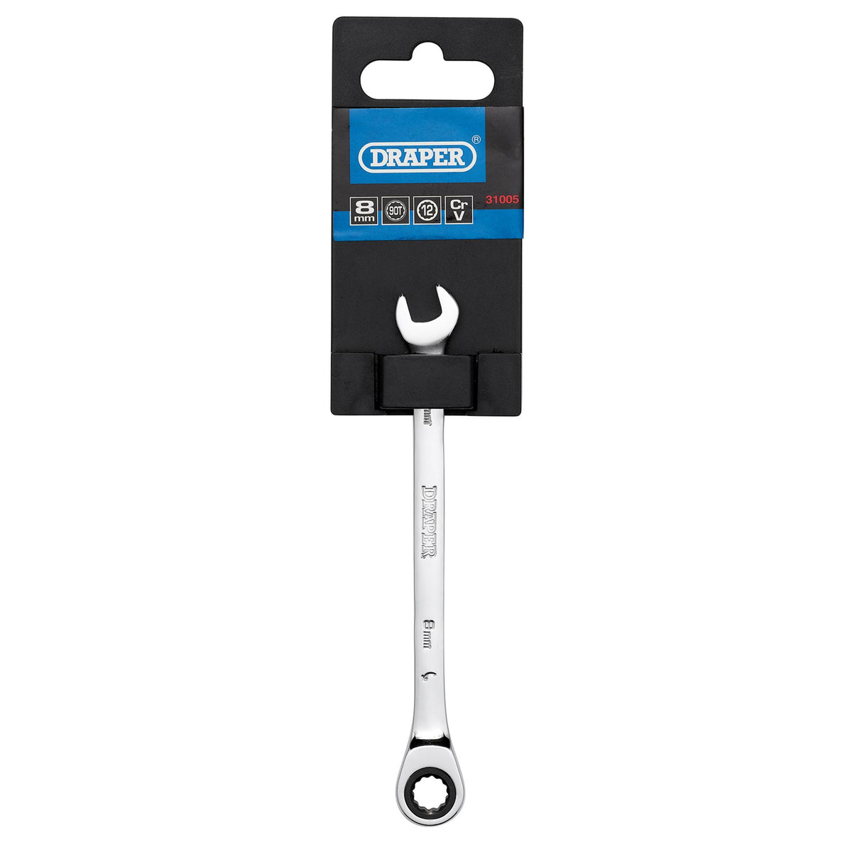 DRAPER Hi-Torq ; 8mm Metric Ratcheting Combination Spanner: Model No.8230MM