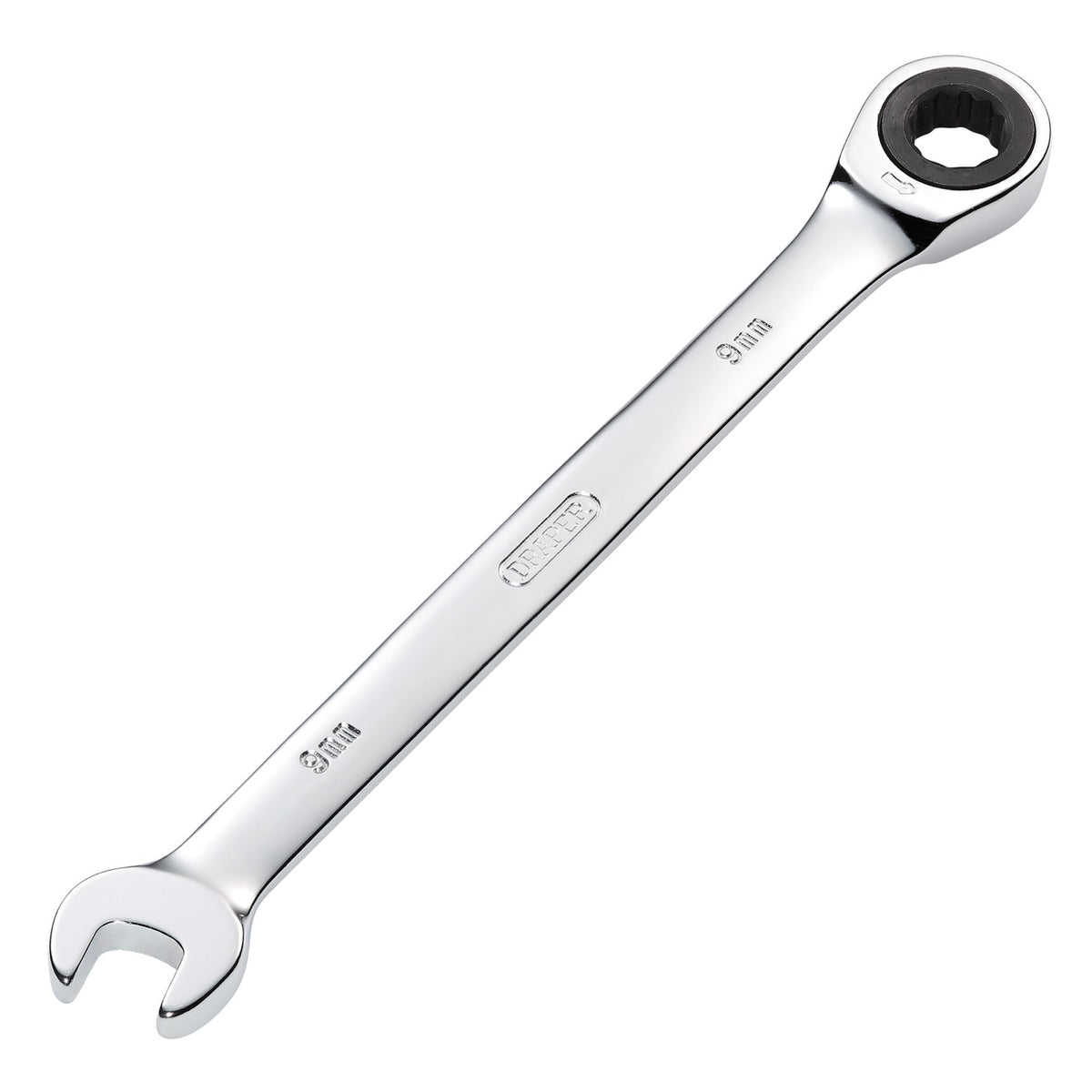 DRAPER Hi-Torq ; 9mm Metric Ratcheting Combination Spanner: Model No.8230MM