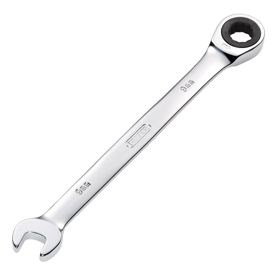 DRAPER Hi-Torq ; 9mm Metric Ratcheting Combination Spanner: Model No.8230MM