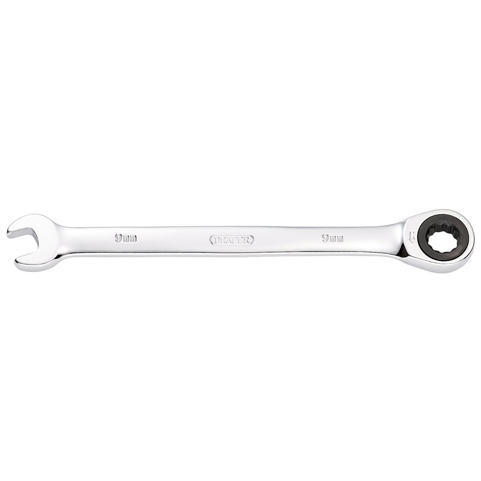 DRAPER Hi-Torq ; 9mm Metric Ratcheting Combination Spanner: Model No.8230MM